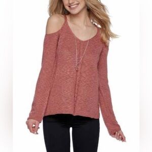 Pink Republic Cold Shoulder Sweater
